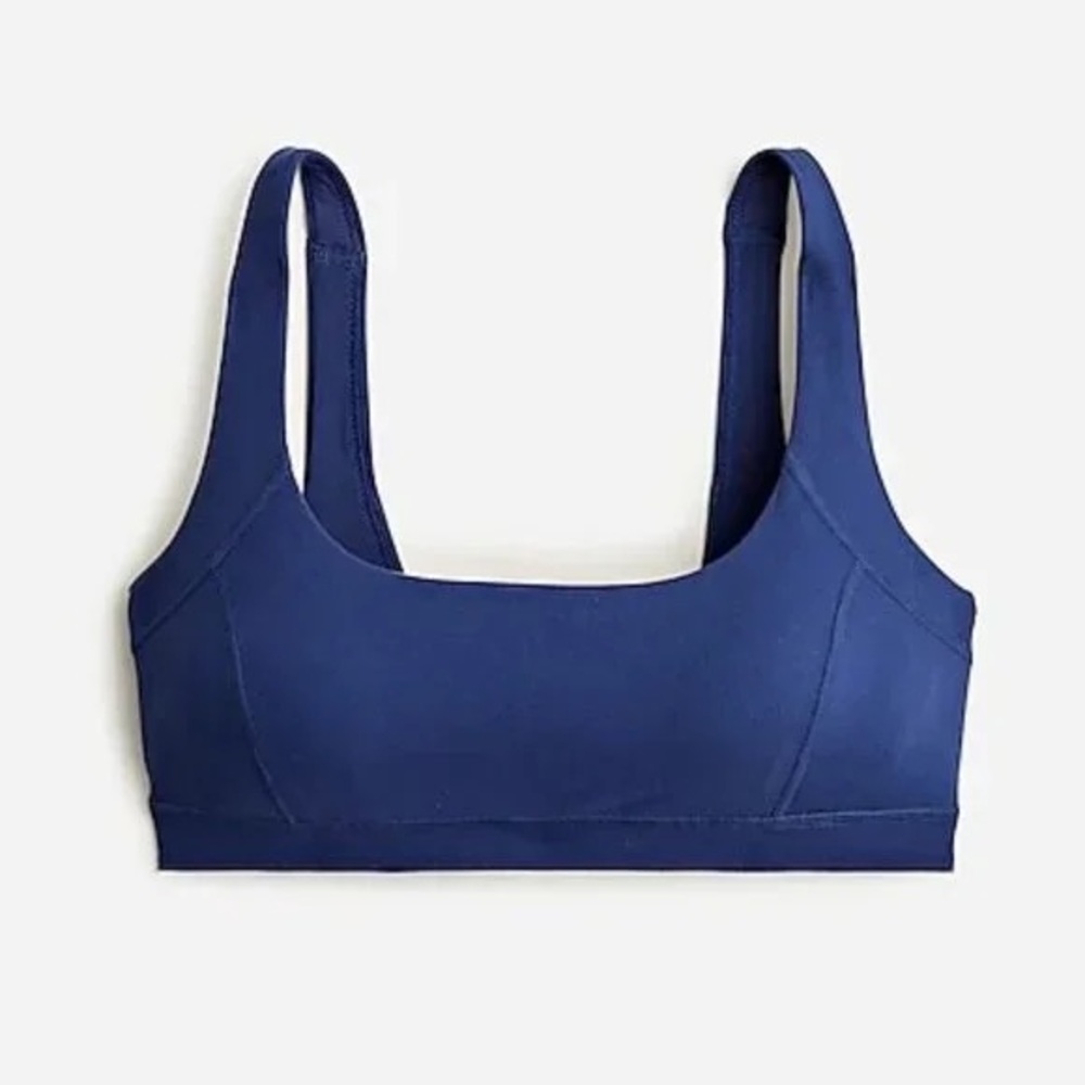 J. CREW CloudStretch Scoopneck Sports Bra Recycled Fabric Moisture Wicking Sz S